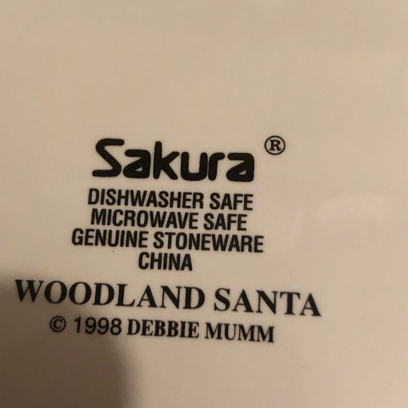 🎄1998 Debbie Mumm for Sakura Dish (4) Set- 858 $50 or $45 w/offer - Picture 3 of 5